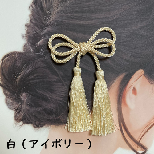 ダブルリボンのタッセル髪飾り【Creema限定】 ヘッドドレス