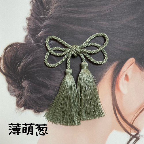ダブルリボンのタッセル髪飾り【Creema限定】 ヘッドドレス ダブルリボンのタッセル髪飾り【Creema限定】 ヘッドドレス