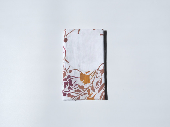 手ぬぐい | 秋のリース　浜松注染　本染　綿100％　日本製 2枚目の画像
