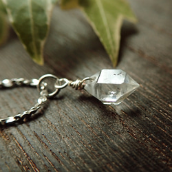 ハーキマーダイヤモンドのシルバーネックレス 4枚目の画像