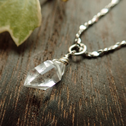 ハーキマーダイヤモンドのシルバーネックレス 1枚目の画像