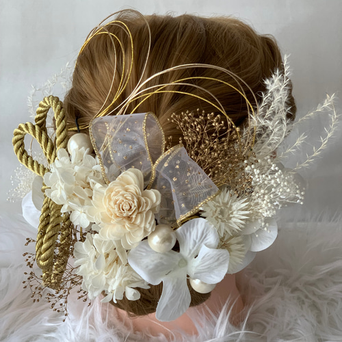 ゴールド　和装髪飾り　成人式髪飾り　振袖髪飾り　花嫁髪飾り　色打掛髪飾り　着物 楽天市場】【26本セット髪飾り】成人式 卒業式 古典柄 水引 紐