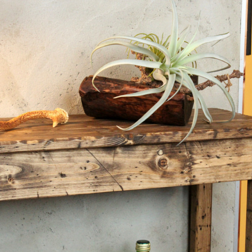 アンティーク風 サイドテーブルラック ダメージ ビンテージ 作業