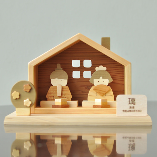 送料無料 kaho decor( lemi toys)-wooden hina dolls/木製雛人形