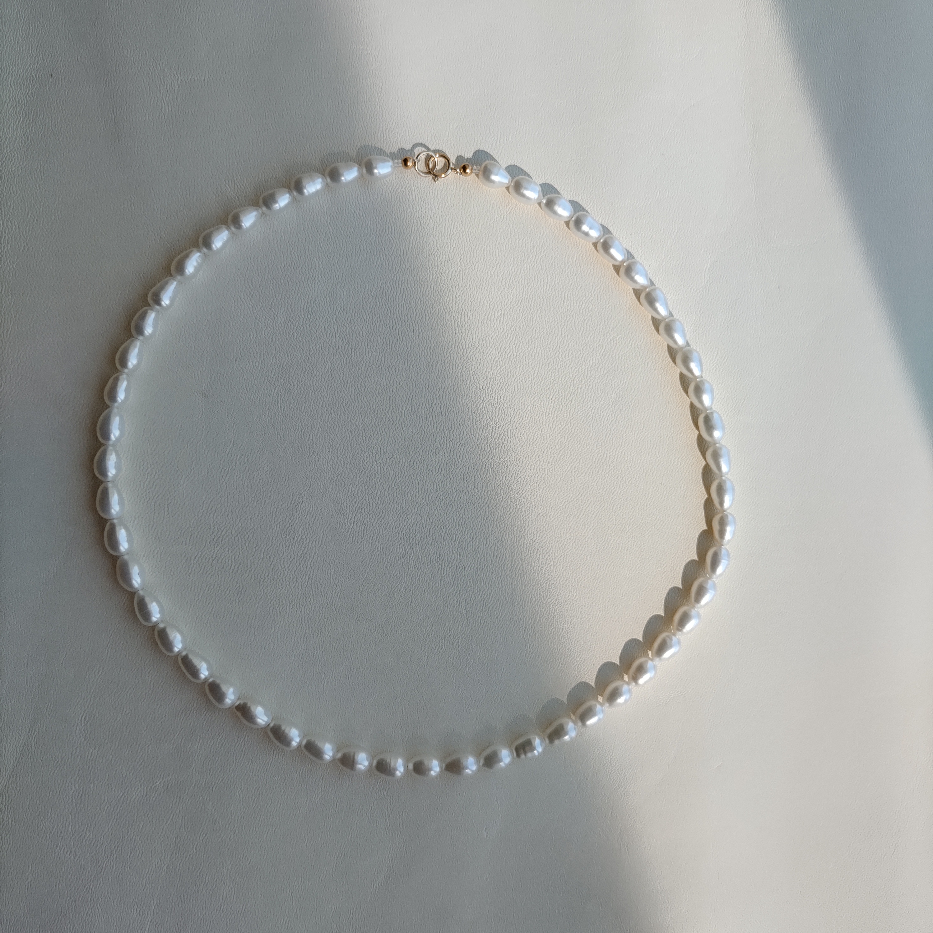 14kgf　淡水バロックパールネックレス　約43㎝　入学式・入社式・普段使い・重ね付け