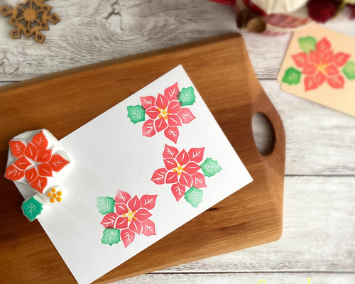 消しゴムはんこNo.326 冬のリーフセット クリスマス 消しゴムはんこNo.326 冬のリーフセット クリスマス 雑貨