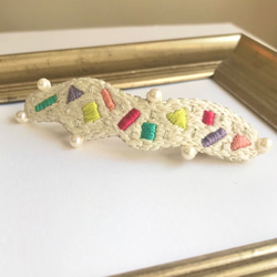 yura yura ゆらゆら 刺繍バレッタ バレッタ kanoco 通販 14694182