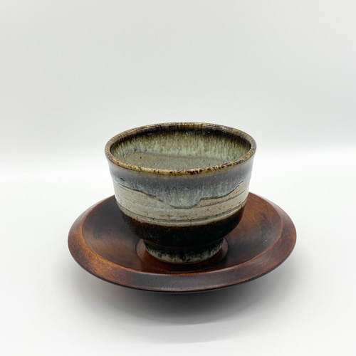 ブルーの番茶碗5客セット 【湯呑 手仕事 民藝 窯元 和 陶器 ブルー