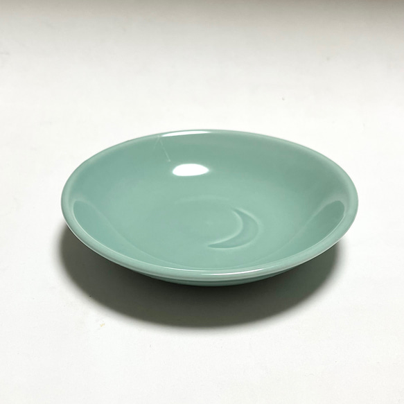 砧青磁月入4寸皿□使い勝手良しの京焼小皿 小皿 松斎窯 通販 14694496