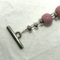 【Kazuri Beads】セラミック ネックレス （ピンク） 6枚目の画像