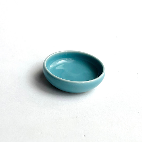 京焼・清水焼】菊花青磁5.5寸皿 手塩皿(おてしょさら)添えて 中皿 京焼