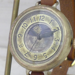 &quot;SCARAB-BS&amp;M&quot; 34 毫米圓形錶殼黃銅日月手工手錶 (378S&amp;M) 第1張的照片