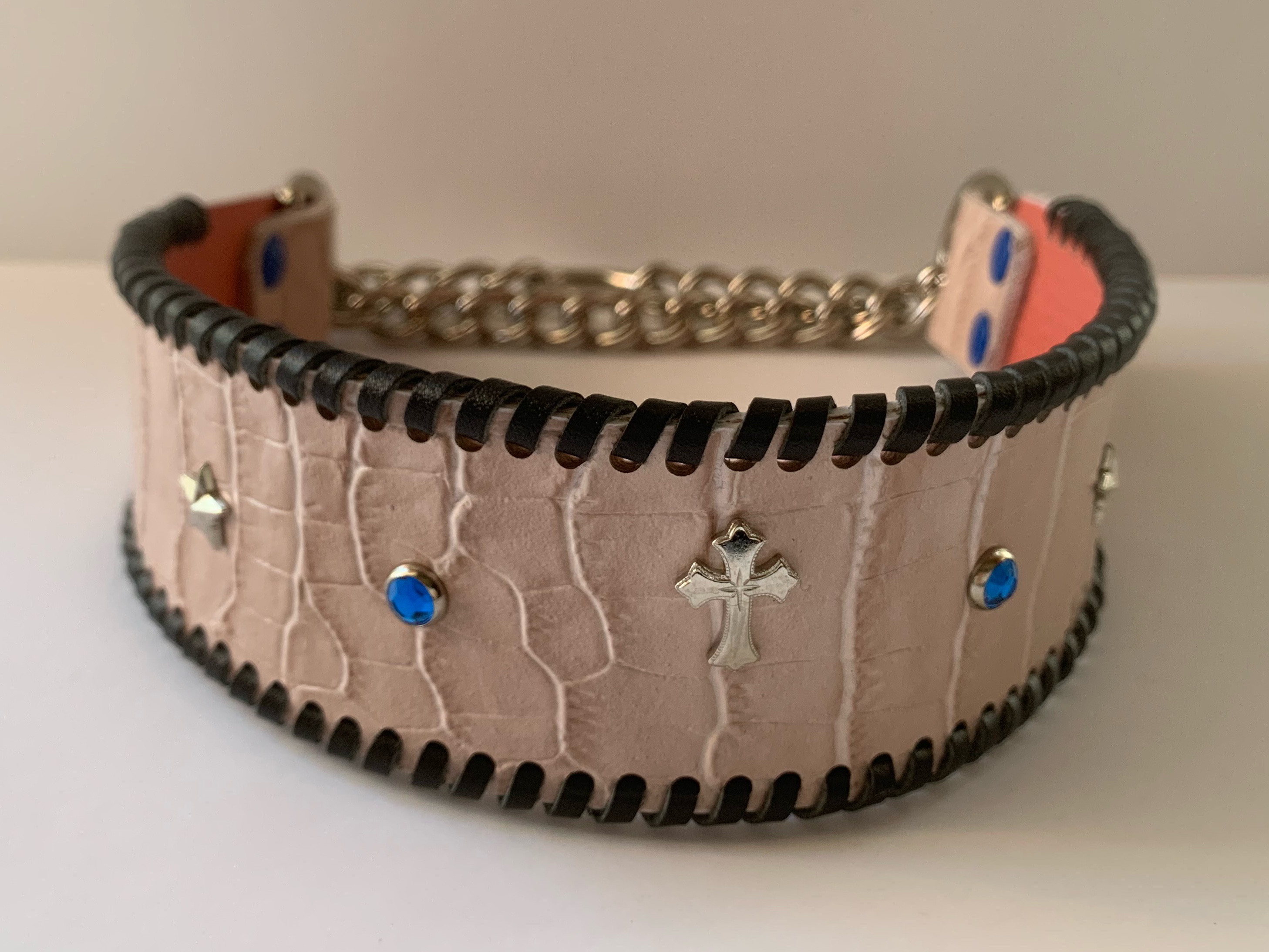 犬の本革ハーフチョークNo.142(大型犬)