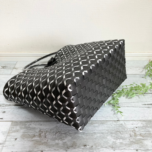 プラかごバッグ ブラック Lサイズ プラカゴ プラカゴバッグ ppバンド