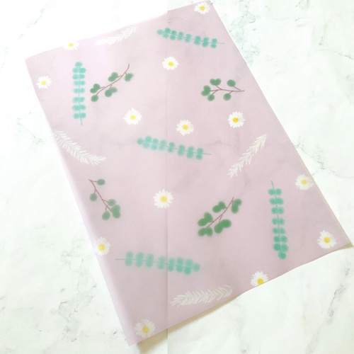 ドライフラワー4種 A4サイズ トレーシングペーパー デザイン 花 花柄