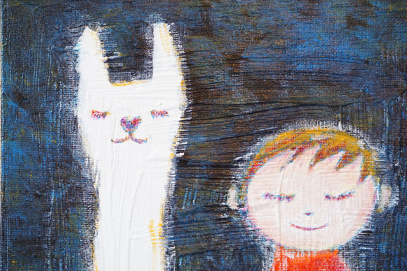 【あるぱか＃1】＃原画＃イラスト＃ヒーリングアート＃キャンバス＃癒し＃絵画＃子供＃アルパカ＃幸せ＃あたたかい 2枚目の画像