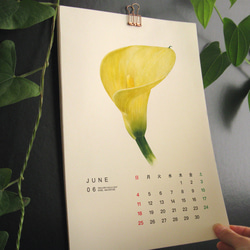 2023 花言葉 カレンダー　【壁掛け　A3 A4 サイズ  水彩画】 1枚目の画像