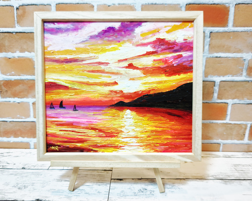 油絵 絵画 【冬の朝日】 冬の朝日 (F4) – Kuronuma Art