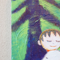 【うたたね】＃原画＃イラスト＃ヒーリングアート＃キャンバス＃絵画＃癒し＃子供＃犬＃ほんわか 5枚目の画像