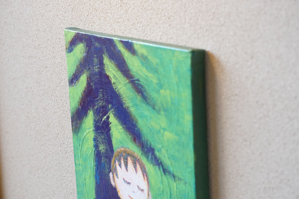 【うたたね】＃原画＃イラスト＃ヒーリングアート＃キャンバス＃絵画＃癒し＃子供＃犬＃ほんわか 4枚目の画像