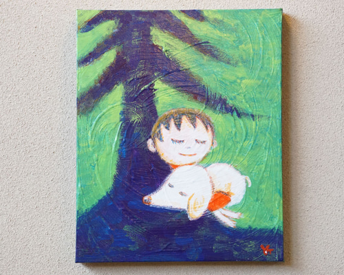 うたたね】＃原画＃イラスト＃ヒーリングアート＃キャンバス