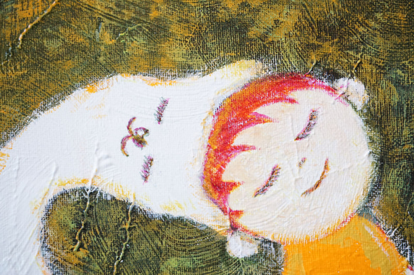 【あるぱか＃2】＃原画＃イラスト＃ヒーリングアート＃キャンバス＃癒し＃絵画＃子供＃アルパカ＃幸せ＃あたたかい 2枚目の画像