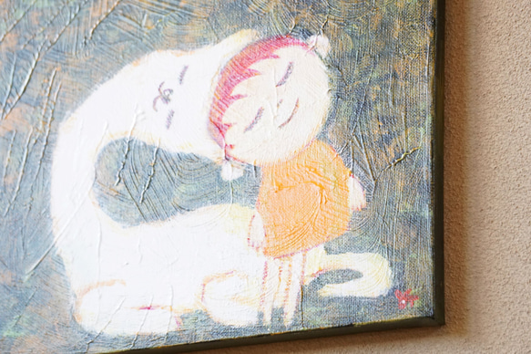 【あるぱか＃2】＃原画＃イラスト＃ヒーリングアート＃キャンバス＃癒し＃絵画＃子供＃アルパカ＃幸せ＃あたたかい 3枚目の画像