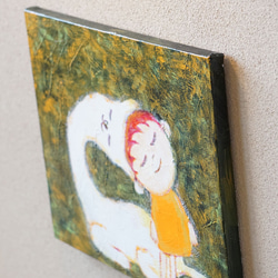 【あるぱか＃2】＃原画＃イラスト＃ヒーリングアート＃キャンバス＃癒し＃絵画＃子供＃アルパカ＃幸せ＃あたたかい 4枚目の画像