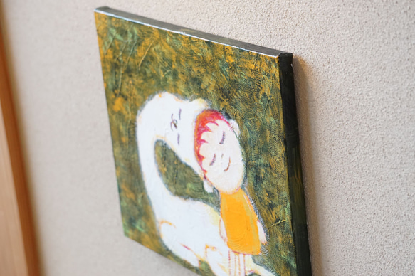 【あるぱか＃2】＃原画＃イラスト＃ヒーリングアート＃キャンバス＃癒し＃絵画＃子供＃アルパカ＃幸せ＃あたたかい 4枚目の画像