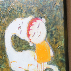 【あるぱか＃2】＃原画＃イラスト＃ヒーリングアート＃キャンバス＃癒し＃絵画＃子供＃アルパカ＃幸せ＃あたたかい 5枚目の画像