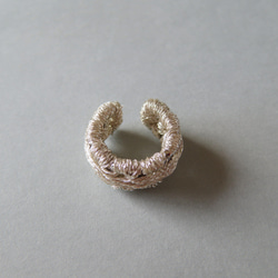 ジェンダーフリー /embraided ear cuffs / 金銀糸で縫い上げたイヤーカフ 4枚目の画像
