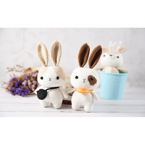 handmade テディベア ウサギ ぬいぐるみ 作家様 かわいいぬいぐるみちびテディベア、ウサギ、猫、手作りギフト