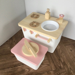 子どもが夢中！本格おままごとキッチン｜ハンドメイド、手作り