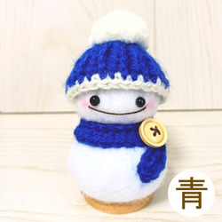 再販*Snow Man*全9カラー*Creema限定*冬支度ハンドメイド*フェルト*雪だるま*手編み*ニット帽*飾り 7枚目の画像