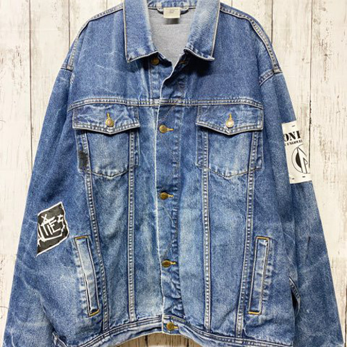 リメイク ペイント デニム ジャケット パッチワーク ジャケット リメイク ペイント デニム ジャケット パッチワーク ジャケット
