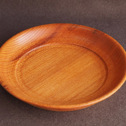 ソーサ―・木製小皿　（ケヤキ）オイル仕上げno.1 2枚目の画像