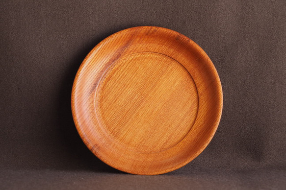 ソーサ―・木製小皿　（ケヤキ）オイル仕上げno.1 1枚目の画像