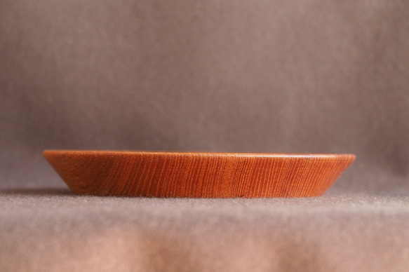ソーサ―・木製小皿　（ケヤキ）オイル仕上げno.1 4枚目の画像