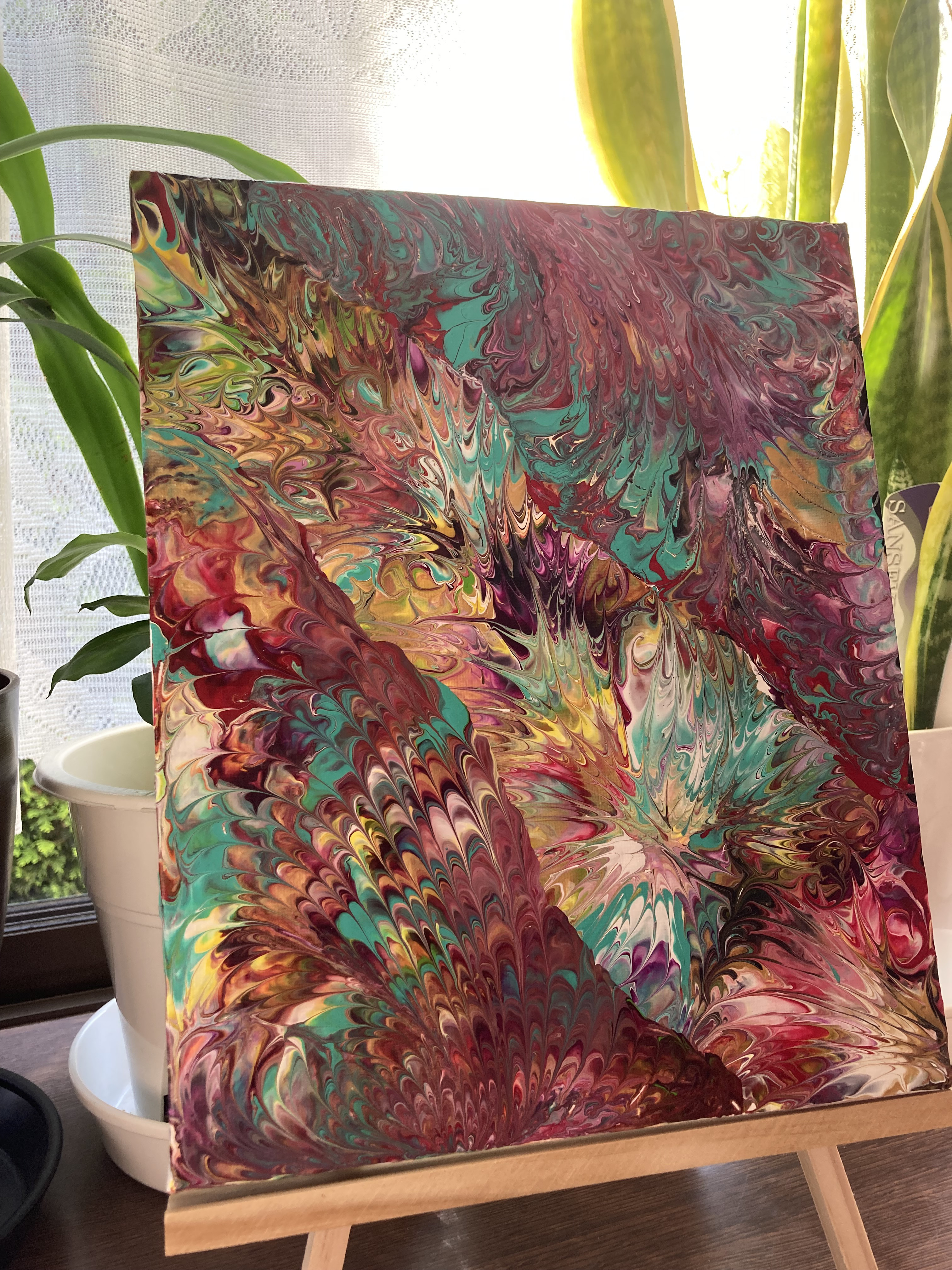 期間限定セール 目　抽象アクリル画 絵画
