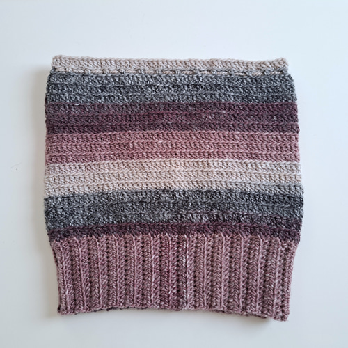 帽子にもなる2wayグラデーションネックウォーマー【ピンク系グラデ  