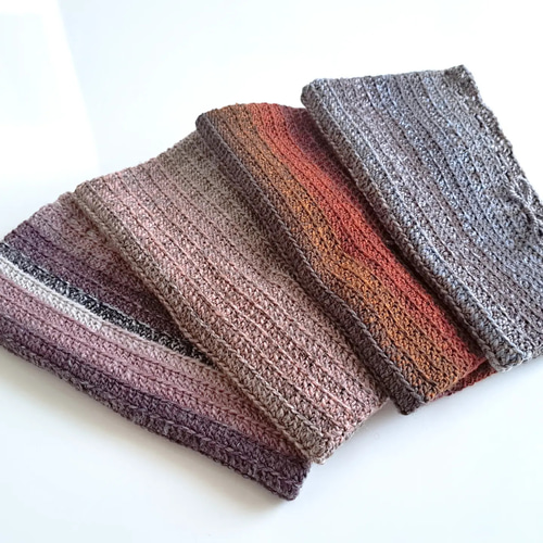 帽子にもなる2wayグラデーションネックウォーマー【ピンク系グラデ  