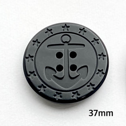 13スターボタン ベイクライト アンカーマーク 37mm 黒 ESR-001 1枚目の画像