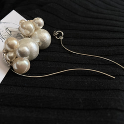 kiska pearl×white pearl ×wave ピアス・イヤリング 3枚目の画像