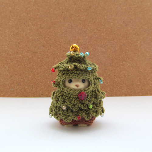 ハンドメイド＊シルバニア＊赤ちゃん＊もみの木＊レース編み