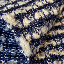新商品！イギリスより『リントン社　シャネル・ツイード　ブルー系』～136㎝巾×10㎝単位でカット～ 6枚目の画像