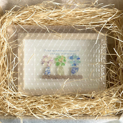 クリスマスリース・シーグラスアート その他アート 青い小鳥 通販