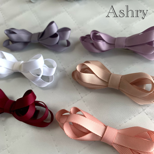 細リボンヘアゴムA 大人も子どもも リボン ハンドメイド 学校 入学