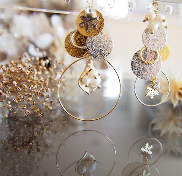 【超早割クリスマス2025】arbre de Noël＊Gold ＆ Silver＊ snow jewelry 5枚目の画像