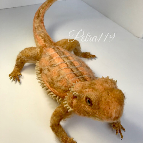 羊毛フェルト☆フトアゴヒゲトカゲdeux 羊毛フェルト ペトラ119 通販