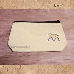 ランラン走るイタグレ　刺繍ワッペン　犬ワッペン　イタリアングレーハウンド 2枚目の画像